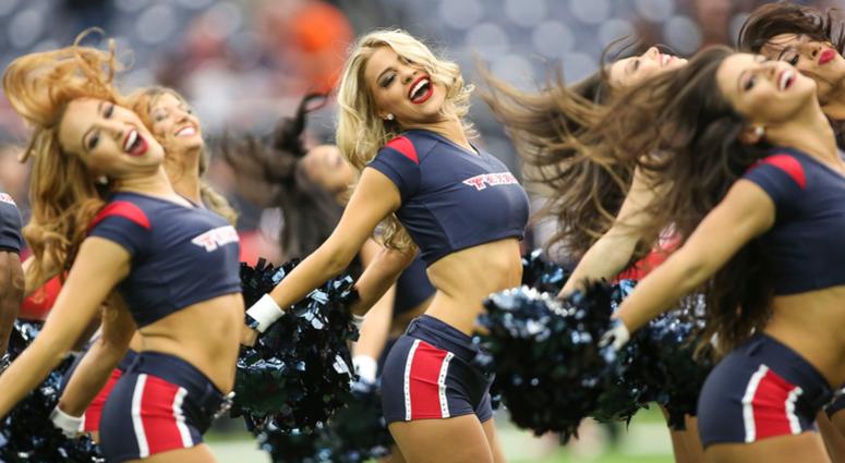 Dec 2, 2018; Houston, TX, USA; Houston Texans cheerleaders perform before a game against the Cleveland Browns at NRG Stadium. Mandatory Credit: Troy Taormina-USA TODAY Sports Dec 2, 2018; Houston, TX, USA; Houston Texans cheerleaders perform before a game against the Cleveland Browns at NRG Stadium. Mandatory Credit: Troy Taormina-USA TODAY Sports