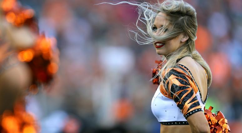 Dec 2, 2018; Cincinnati, OH, USA; A Bengals cheerleader performs in the game of the Denver Broncos against the Cincinnati Bengals in the first half at Paul Brown Stadium. Mandatory Credit: Aaron Doster-USA TODAY Sports Dec 2, 2018; Cincinnati, OH, USA; A Bengals cheerleader performs in the game of the Denver Broncos against the Cincinnati Bengals in the first half at Paul Brown Stadium. Mandatory Credit: Aaron Doster-USA TODAY Sports