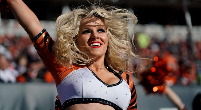 Dec 2, 2018; Cincinnati, OH, USA; A Bengals cheerleader performs in the game of the Denver Broncos against the Cincinnati Bengals in the first half at Paul Brown Stadium. Mandatory Credit: Aaron Doster-USA TODAY Sports Dec 2, 2018; Cincinnati, OH, USA; A Bengals cheerleader performs in the game of the Denver Broncos against the Cincinnati Bengals in the first half at Paul Brown Stadium. Mandatory Credit: Aaron Doster-USA TODAY Sports