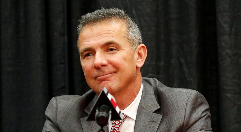Dec 4, 2018; Columbus, OH, USA; Ohio State Buckeyes head coach Urban Meyer addresses members of the media to announce his intentions to step down from coaching after the Rose Bowl game. Meyer held the press conference at the Ohio State University Fawcett Dec 4, 2018; Columbus, OH, USA; Ohio State Buckeyes head coach Urban Meyer addresses members of the media to announce his intentions to step down from coaching after the Rose Bowl game. Meyer held the press conference at the Ohio State University Fawcett