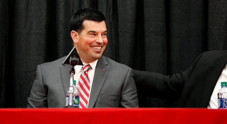 hio State Buckeyes head coach Urban Meyer (left) addresses members of the media to announce his intentions to step down from coaching after the Rose Bowl game. Meyer is pictured with newly named head coach Ryan Day during the press conference at the Ohio hio State Buckeyes head coach Urban Meyer (left) addresses members of the media to announce his intentions to step down from coaching after the Rose Bowl game. Meyer is pictured with newly named head coach Ryan Day during the press conference at the Ohio