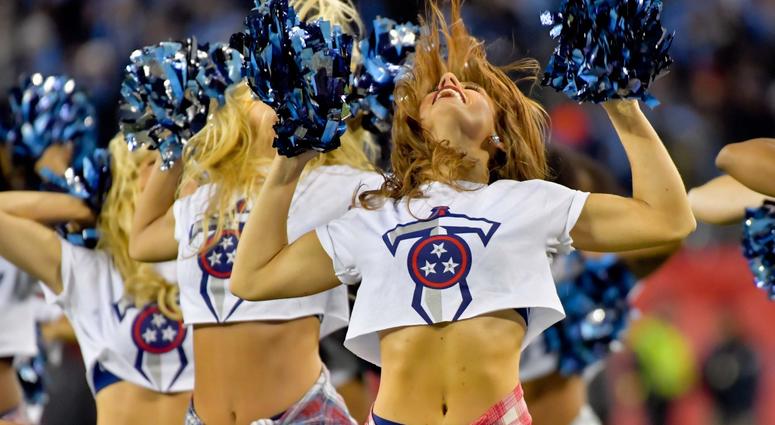 Dec 6, 2018; Nashville, TN, USA; Tennessee Titans Cheerleaders perform during the first half against the Jacksonville Jaguars at Nissan Stadium. Mandatory Credit: Jim Brown-USA TODAY Sports Dec 6, 2018; Nashville, TN, USA; Tennessee Titans Cheerleaders perform during the first half against the Jacksonville Jaguars at Nissan Stadium. Mandatory Credit: Jim Brown-USA TODAY Sports