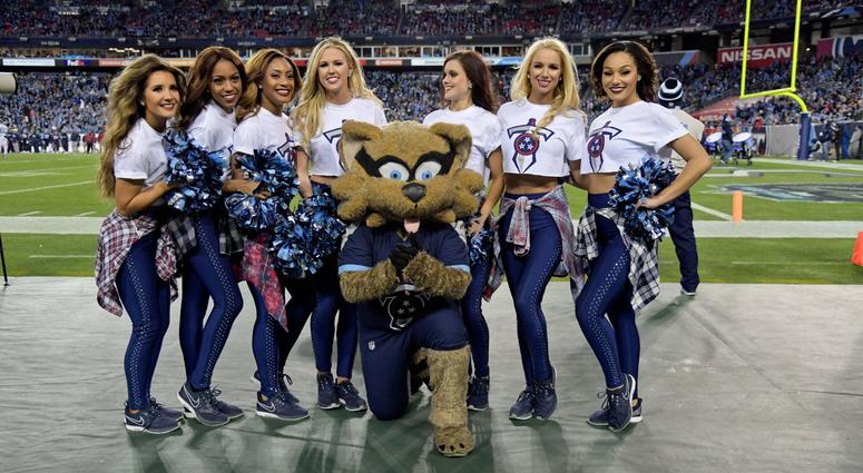 Dec 6, 2018; Nashville, TN, USA; Tennessee Titan Cheerleaders pose for a group photo during the first half against the Jacksonville Jaguars at Nissan Stadium. Mandatory Credit: Jim Brown-USA TODAY Sports Dec 6, 2018; Nashville, TN, USA; Tennessee Titan Cheerleaders pose for a group photo during the first half against the Jacksonville Jaguars at Nissan Stadium. Mandatory Credit: Jim Brown-USA TODAY Sports