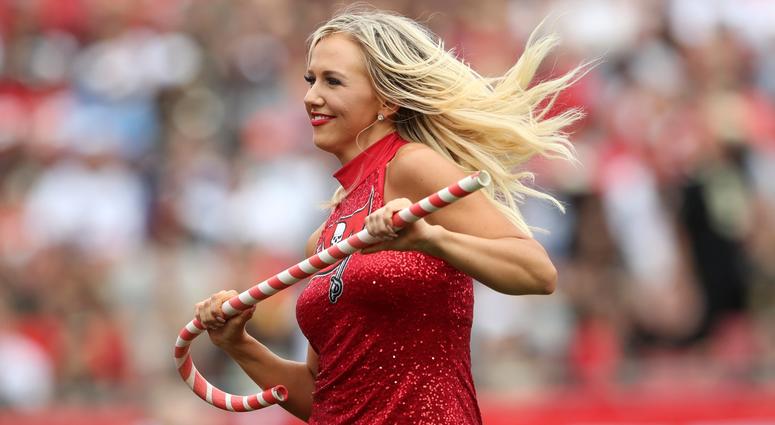 Dec 9, 2018; Tampa, FL, USA; Tampa Bay Buccaneers cheerleader performs during the game against the New Orleans Saints at Raymond James Stadium. Mandatory Credit: Kevin Jairaj-USA TODAY Sports Dec 9, 2018; Tampa, FL, USA; Tampa Bay Buccaneers cheerleader performs during the game against the New Orleans Saints at Raymond James Stadium. Mandatory Credit: Kevin Jairaj-USA TODAY Sports