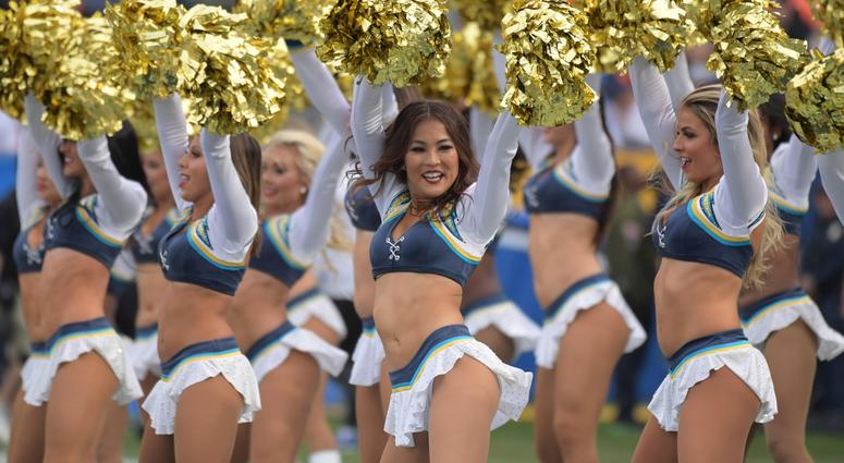 Dec 9, 2018; Carson, CA, USA; Los Angeles Chargers girls cheerleaders dance during the game against the Cincinnati Bengals at StubHub Center. Mandatory Credit: Kirby Lee-USA TODAY Sports Dec 9, 2018; Carson, CA, USA; Los Angeles Chargers girls cheerleaders dance during the game against the Cincinnati Bengals at StubHub Center. Mandatory Credit: Kirby Lee-USA TODAY Sports