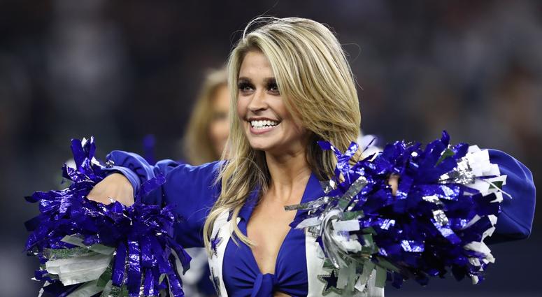 Dec 9, 2018; Arlington, TX, USA; Dallas Cowboys cheerleader performs during a timeout from the game against the Philadelphia Eagles at AT&T Stadium. Mandatory Credit: Matthew Emmons-USA TODAY Sports Dec 9, 2018; Arlington, TX, USA; Dallas Cowboys cheerleader performs during a timeout from the game against the Philadelphia Eagles at AT&T Stadium. Mandatory Credit: Matthew Emmons-USA TODAY Sports