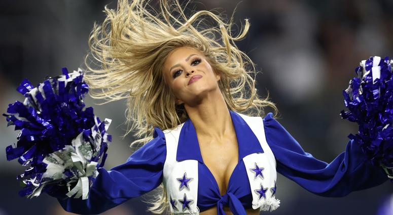 Dec 9, 2018; Arlington, TX, USA; Dallas Cowboys cheerleader performs during a timeout from the game against the Philadelphia Eagles at AT&T Stadium. Mandatory Credit: Matthew Emmons-USA TODAY Sports Dec 9, 2018; Arlington, TX, USA; Dallas Cowboys cheerleader performs during a timeout from the game against the Philadelphia Eagles at AT&T Stadium. Mandatory Credit: Matthew Emmons-USA TODAY Sports