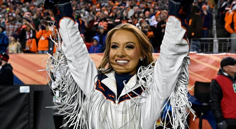 Dec 15, 2018; Denver, CO, USA; Denver Broncos cheerleader performs in the second half against the Cleveland Browns at Broncos Stadium at Mile High. Mandatory Credit: Ron Chenoy-USA TODAY Sports Dec 15, 2018; Denver, CO, USA; Denver Broncos cheerleader performs in the second half against the Cleveland Browns at Broncos Stadium at Mile High. Mandatory Credit: Ron Chenoy-USA TODAY Sports