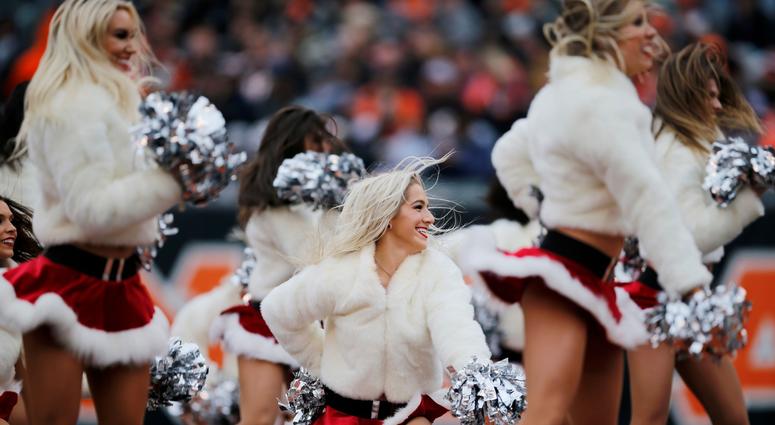 The Ben-Gals cheerleaders perform after the first quarter of the NFL Week 15 game between the Cincinnati Bengals and the Oakland Raiders at Paul Brown Stadium in downtown Cincinnati on Sunday, Dec. 16, 2018. The Bengals led 20-7 at halftime. Oakland Raide The Ben-Gals cheerleaders perform after the first quarter of the NFL Week 15 game between the Cincinnati Bengals and the Oakland Raiders at Paul Brown Stadium in downtown Cincinnati on Sunday, Dec. 16, 2018. The Bengals led 20-7 at halftime. Oakland Raide