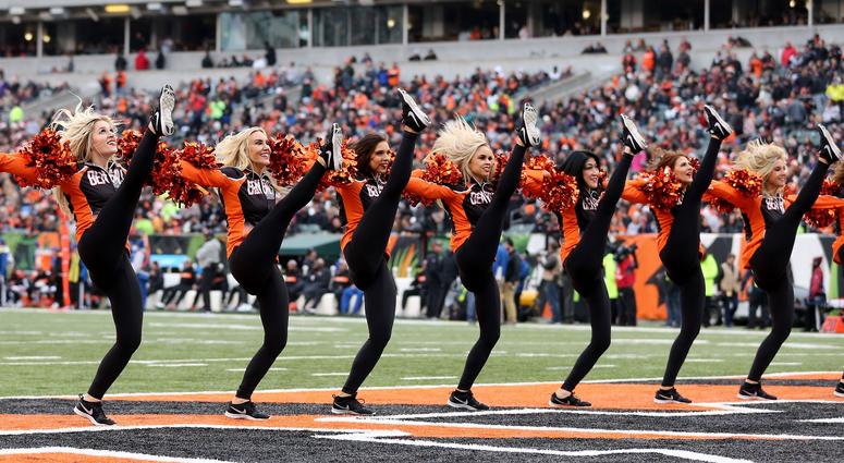 The Cincinnati Bengals Ben-Gals cheerleaders perform between the third and fourth quarters of a Week 15 NFL football game, Sunday, Dec. 16, 2018, at Paul Brown Stadium in Cincinnati. The Cincinnati Bengals won 30-16. Oakland Raiders At Cincinnati Bengals The Cincinnati Bengals Ben-Gals cheerleaders perform between the third and fourth quarters of a Week 15 NFL football game, Sunday, Dec. 16, 2018, at Paul Brown Stadium in Cincinnati. The Cincinnati Bengals won 30-16. Oakland Raiders At Cincinnati Bengals