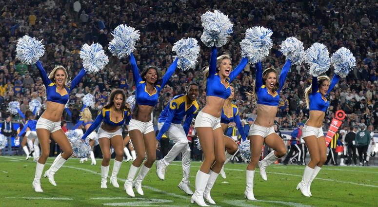 Dec 16, 2018; Los Angeles, CA, USA; Los Angeles Rams cheerleaders perform against the Philadelphia Eagles during the first half at Los Angeles Memorial Coliseum. Mandatory Credit: Kirby Lee-USA TODAY Sports Dec 16, 2018; Los Angeles, CA, USA; Los Angeles Rams cheerleaders perform against the Philadelphia Eagles during the first half at Los Angeles Memorial Coliseum. Mandatory Credit: Kirby Lee-USA TODAY Sports