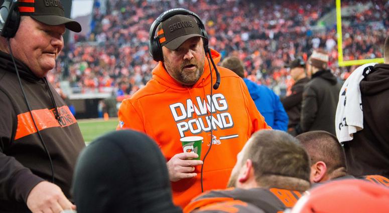 Dec 23, 2018; Cleveland, OH, USA; Cleveland Browns offensive coordinator Freddie Kitchens during the second half at FirstEnergy Stadium. Mandatory Credit: Ken Blaze-USA TODAY Sports Dec 23, 2018; Cleveland, OH, USA; Cleveland Browns offensive coordinator Freddie Kitchens during the second half at FirstEnergy Stadium. Mandatory Credit: Ken Blaze-USA TODAY Sports