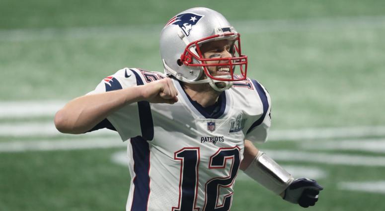 Feb 3, 2019; Atlanta, GA, USA; New England Patriots quarterback Tom Brady (12) celebrates after a Patriots touchdown against the Los Angeles Rams during the fourth quarter of Super Bowl LIII at Mercedes-Benz Stadium. Mandatory Credit: Jason Getz-USA TODAY Feb 3, 2019; Atlanta, GA, USA; New England Patriots quarterback Tom Brady (12) celebrates after a Patriots touchdown against the Los Angeles Rams during the fourth quarter of Super Bowl LIII at Mercedes-Benz Stadium. Mandatory Credit: Jason Getz-USA TODAY