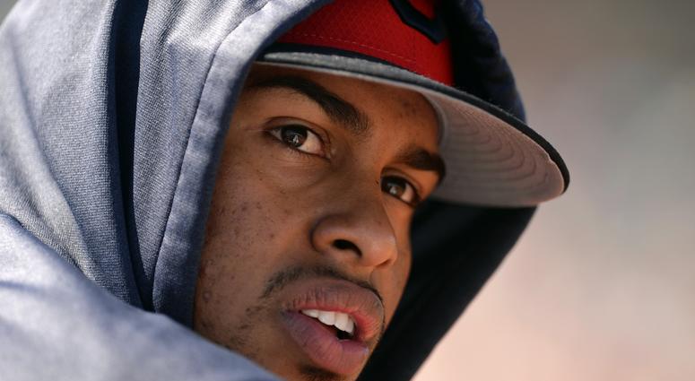 Mar 18, 2019; Goodyear, AZ, USA; Cleveland Indians infielder Francisco Lindor looks on against the San Diego Padres during the second inning at Goodyear Ballpark. Mandatory Credit: Joe Camporeale-USA TODAY Sports Mar 18, 2019; Goodyear, AZ, USA; Cleveland Indians infielder Francisco Lindor looks on against the San Diego Padres during the second inning at Goodyear Ballpark. Mandatory Credit: Joe Camporeale-USA TODAY Sports