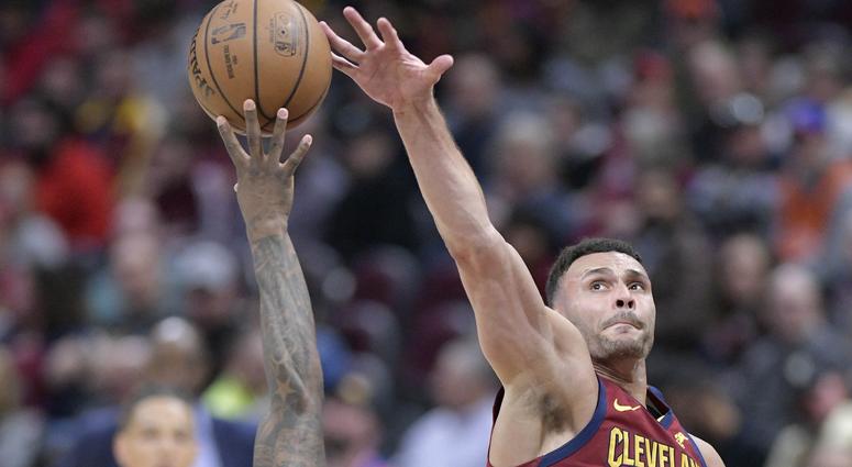 Cleveland Cavaliers forward Larry Nance Jr. (22) blocks a shot by Milwaukee Bucks guard Eric Bledsoe (6) in the third quarter at Quicken Loans Arena. Cleveland Cavaliers forward Larry Nance Jr. (22) blocks a shot by Milwaukee Bucks guard Eric Bledsoe (6) in the third quarter at Quicken Loans Arena.