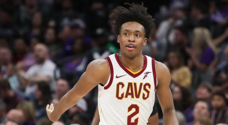 Cleveland Cavaliers guard Collin Sexton (2) celebrates after making a three point basket during the second quarter against the Sacramento Kings at Golden 1 Center. Cleveland Cavaliers guard Collin Sexton (2) celebrates after making a three point basket during the second quarter against the Sacramento Kings at Golden 1 Center.