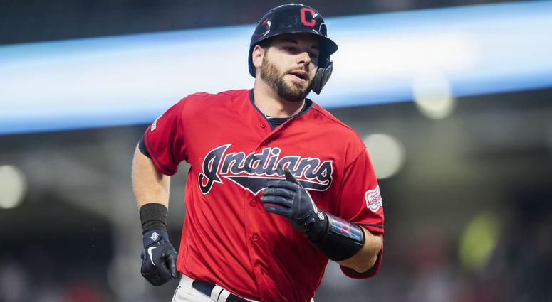Apr 5, 2019; Cleveland, OH, USA; Cleveland Indians catcher Kevin Plawecki (27) rounds the bases after hitting a home run during the third inning against the Toronto Blue Jays at Progressive Field. Mandatory Credit: Ken Blaze-USA TODAY Sports Apr 5, 2019; Cleveland, OH, USA; Cleveland Indians catcher Kevin Plawecki (27) rounds the bases after hitting a home run during the third inning against the Toronto Blue Jays at Progressive Field. Mandatory Credit: Ken Blaze-USA TODAY Sports