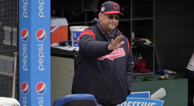 May 7, 2019; Cleveland, OH, USA; Cleveland Indians manager Terry Francona (77) reacts in the third inning against the Chicago White Sox at Progressive Field. Mandatory Credit: David Richard-USA TODAY Sports May 7, 2019; Cleveland, OH, USA; Cleveland Indians manager Terry Francona (77) reacts in the third inning against the Chicago White Sox at Progressive Field. Mandatory Credit: David Richard-USA TODAY Sports