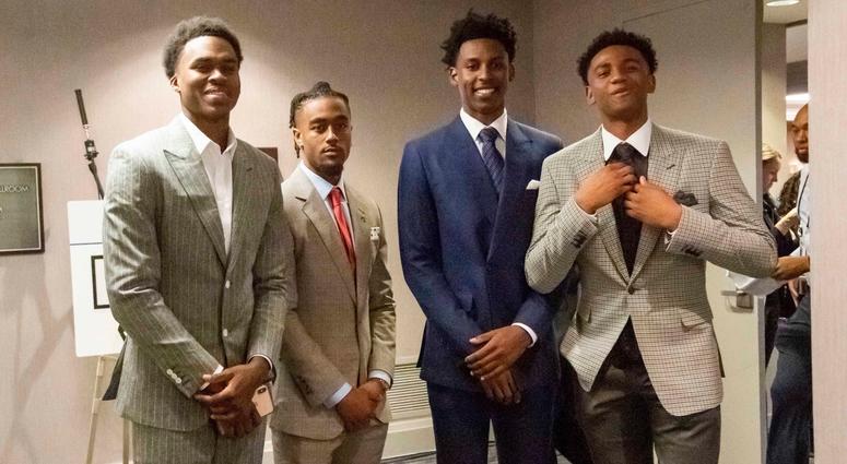May 14, 2019; Chicago, IL, USA; Top potential NBA prospects are seen prior to the 2019 NBA Draft Lottery at the Hilton Chicago. Mandatory Credit: Patrick Gorski-USA TODAY Sports May 14, 2019; Chicago, IL, USA; Top potential NBA prospects are seen prior to the 2019 NBA Draft Lottery at the Hilton Chicago. Mandatory Credit: Patrick Gorski-USA TODAY Sports