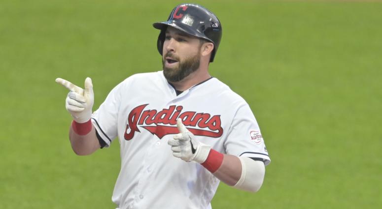 May 16, 2019; Cleveland, OH, USA; Cleveland Indians second baseman Jason Kipnis (22) celebrates his three-run home run in the fourth inning against the Baltimore Orioles at Progressive Field. Mandatory Credit: David Richard-USA TODAY Sports May 16, 2019; Cleveland, OH, USA; Cleveland Indians second baseman Jason Kipnis (22) celebrates his three-run home run in the fourth inning against the Baltimore Orioles at Progressive Field. Mandatory Credit: David Richard-USA TODAY Sports