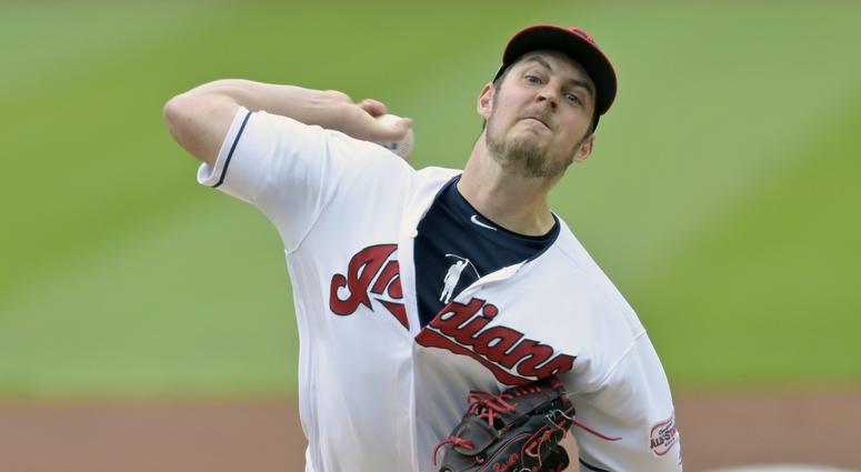 May 21, 2019; Cleveland, OH, USA; Cleveland Indians starting pitcher Trevor Bauer (47) pitches in the first inning against the Oakland Athletics at Progressive Field. Mandatory Credit: David Richard-USA TODAY Sports May 21, 2019; Cleveland, OH, USA; Cleveland Indians starting pitcher Trevor Bauer (47) pitches in the first inning against the Oakland Athletics at Progressive Field. Mandatory Credit: David Richard-USA TODAY Sports
