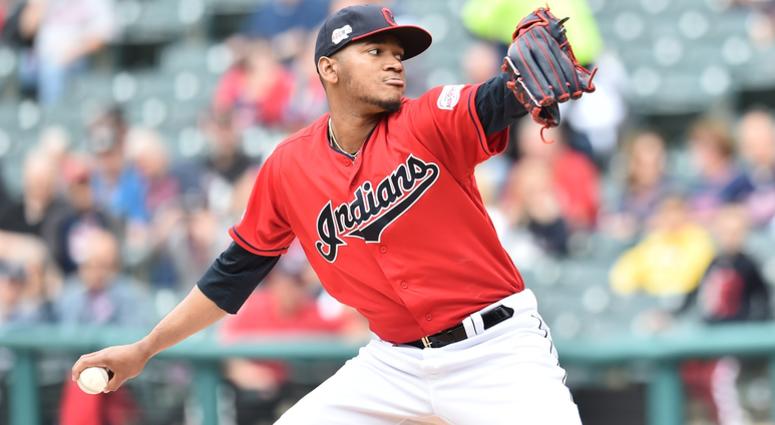 May 22, 2019; Cleveland, OH, USA; Cleveland Indians starting pitcher Jefry Rodriguez (68) throws a pitch during the first inning against the Oakland Athletics at Progressive Field. Mandatory Credit: Ken Blaze-USA TODAY Sports May 22, 2019; Cleveland, OH, USA; Cleveland Indians starting pitcher Jefry Rodriguez (68) throws a pitch during the first inning against the Oakland Athletics at Progressive Field. Mandatory Credit: Ken Blaze-USA TODAY Sports