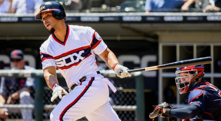 Jun 2, 2019; Chicago, IL, USA; Chicago White Sox designated hitter Jose Abreu (79) hits a double during the first inning against the Cleveland Indians at Guaranteed Rate Field. Mandatory Credit: Patrick Gorski-USA TODAY Sports Jun 2, 2019; Chicago, IL, USA; Chicago White Sox designated hitter Jose Abreu (79) hits a double during the first inning against the Cleveland Indians at Guaranteed Rate Field. Mandatory Credit: Patrick Gorski-USA TODAY Sports