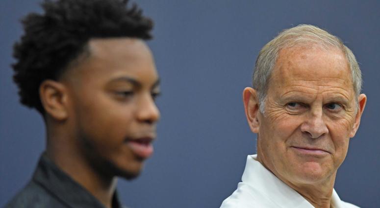 Head coach John Beilein listens as Cleveland Cavaliers first round pick Darius Garland answers questions during a press conference at Cleveland Clinic Courts. Head coach John Beilein listens as Cleveland Cavaliers first round pick Darius Garland answers questions during a press conference at Cleveland Clinic Courts.