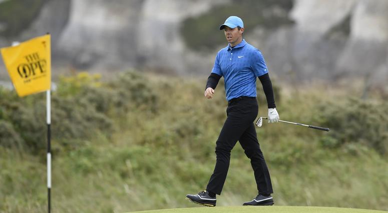 Jul 18, 2019; Portrush, IRL; Rory McIlroy on the 5th green during the first round of The Open Championship golf tournament at Royal Portrush Golf Club - Dunluce Course. Mandatory Credit: Ian Rutherford-USA TODAY Sports Jul 18, 2019; Portrush, IRL; Rory McIlroy on the 5th green during the first round of The Open Championship golf tournament at Royal Portrush Golf Club - Dunluce Course. Mandatory Credit: Ian Rutherford-USA TODAY Sports