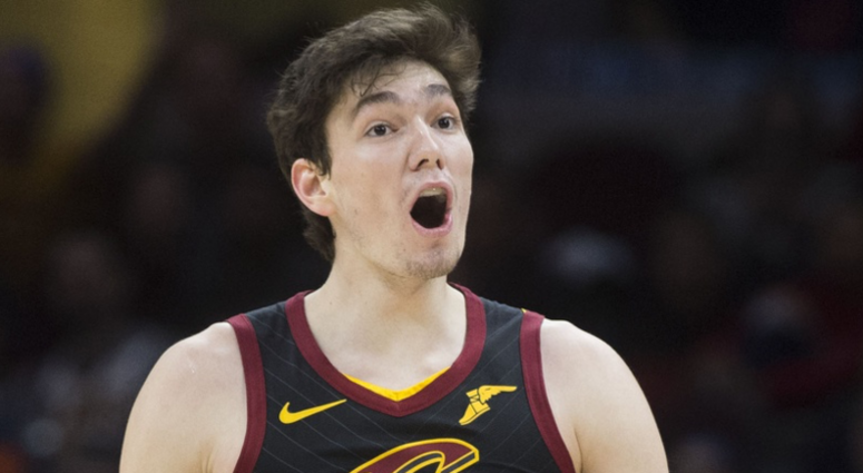 Feb 25, 2019; Cleveland, OH, USA; Cleveland Cavaliers forward Cedi Osman (16) reacts to a call during the second half against the Portland Trail Blazers at Quicken Loans Arena. Mandatory Credit: Ken Blaze-USA TODAY Sports Feb 25, 2019; Cleveland, OH, USA; Cleveland Cavaliers forward Cedi Osman (16) reacts to a call during the second half against the Portland Trail Blazers at Quicken Loans Arena. Mandatory Credit: Ken Blaze-USA TODAY Sports