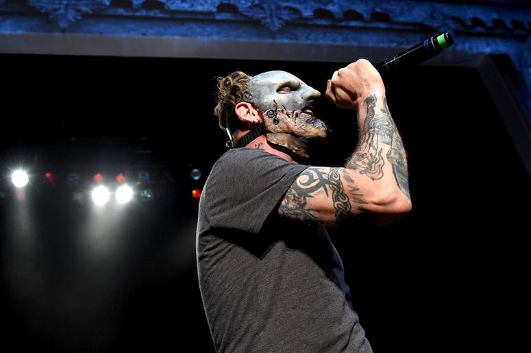 Singer Corey Taylor of Slipknot performs during the Ozzy Osbourne and Corey Taylor special announcement at the Hollywood Palladium on May 12, 2016 in Hollywood, California Singer Corey Taylor of Slipknot performs during the Ozzy Osbourne and Corey Taylor special announcement at the Hollywood Palladium on May 12, 2016 in Hollywood, California