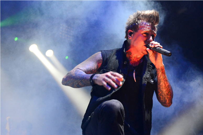 Jacoby Shaddix of the band Papa Roach performs during the Carnival of Madness tour at The Joint inside the Hard Rock Hotel & Casino on September 15, 2013 Jacoby Shaddix of the band Papa Roach performs during the Carnival of Madness tour at The Joint inside the Hard Rock Hotel & Casino on September 15, 2013