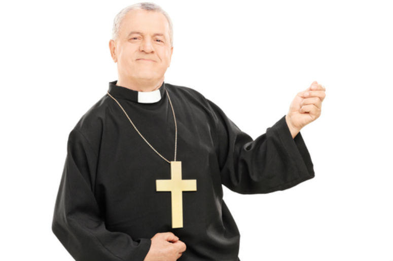 priest playing air guitar priest playing air guitar