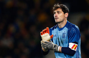 Goalkeeper, Iker Casillas of Spain looks on during the International Friendly match between Romania and Spain held at the Cluj Arena on March 27, 2016 in Cluj-Napoca, Romania. Goalkeeper, Iker Casillas of Spain looks on during the International Friendly match between Romania and Spain held at the Cluj Arena on March 27, 2016 in Cluj-Napoca, Romania.