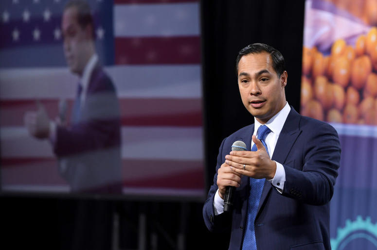 Democratic presidential candidate Julian Castro speaks at the National Forum on Wages and Working People: Creating an Economy That Works for All at Enclave on April 27, 2019 in Las Vegas, Nevada. Democratic presidential candidate Julian Castro speaks at the National Forum on Wages and Working People: Creating an Economy That Works for All at Enclave on April 27, 2019 in Las Vegas, Nevada.