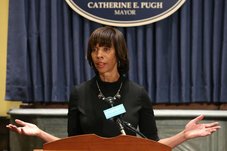 Baltimore Mayor Catherine Pugh talks about the late night removal of four confederate statues in the city, on August 16, 2017 in Baltimore, Maryland. The City of Baltimore removed four statues celebrating confederate heroes from city parks overnight, fol Baltimore Mayor Catherine Pugh talks about the late night removal of four confederate statues in the city, on August 16, 2017 in Baltimore, Maryland. The City of Baltimore removed four statues celebrating confederate heroes from city parks overnight, fol