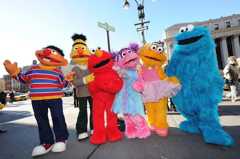 Sesame Street characters Ernie, Bert, Elmo, Abby Cadabby, Zoe and Cookie Monster attend the temporary street renaming to celebrate the 30th anniversary of Sesame Street Live on 31st Street & 8th Avenue on February 4, 2010 in New York City. Sesame Street characters Ernie, Bert, Elmo, Abby Cadabby, Zoe and Cookie Monster attend the temporary street renaming to celebrate the 30th anniversary of Sesame Street Live on 31st Street & 8th Avenue on February 4, 2010 in New York City.