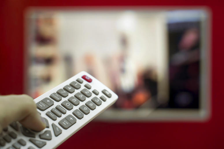 Television remote changing channel
