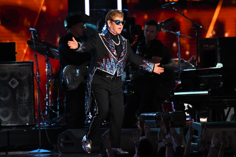 Elton John performs Tiny Dancer during the 60th Annual Grammy Awards Elton John performs Tiny Dancer during the 60th Annual Grammy Awards