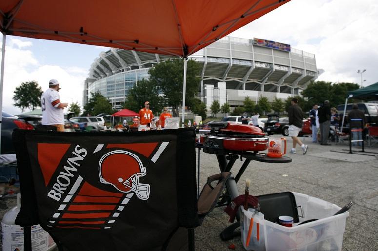 Cleveland Browns fans tailgate