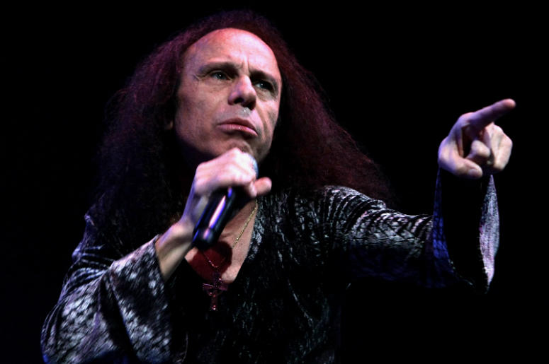 Ronnie James Dio performs on stage with Heaven and Hell in 2007 Ronnie James Dio performs on stage with Heaven and Hell in 2007