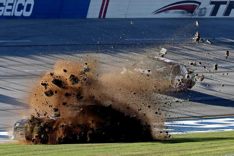 NASCAR Cup Series driver Jamie Mcmurray (1) wrecks during the 1000Bulbs.com at Talladega Superspeedway. NASCAR Cup Series driver Jamie Mcmurray (1) wrecks during the 1000Bulbs.com at Talladega Superspeedway.