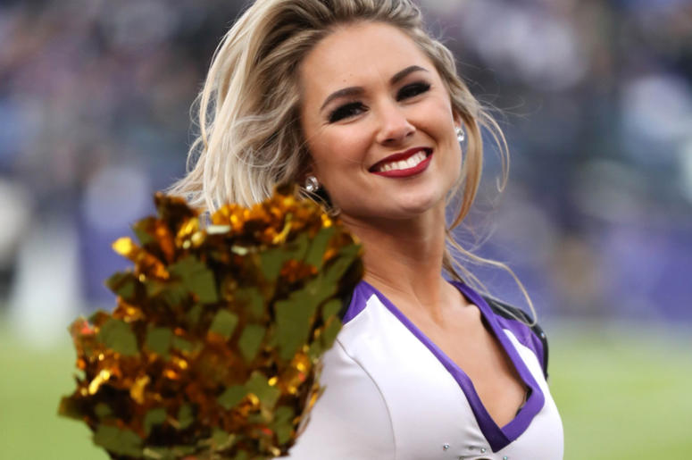 Baltimore Ravens cheerleaders entertain fans during the game against the Cincinnati Bengals at M&T Bank Stadium. Baltimore Ravens cheerleaders entertain fans during the game against the Cincinnati Bengals at M&T Bank Stadium.