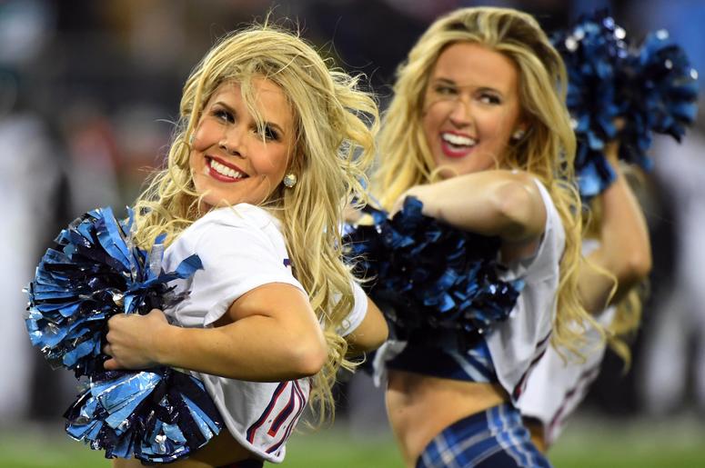 Dec 6, 2018; Nashville, TN, USA; Tennessee Titans cheerleaders perform during the first half against the Jacksonville Jaguars at Nissan Stadium. Mandatory Credit: Christopher Hanewinckel-USA TODAY Sports Dec 6, 2018; Nashville, TN, USA; Tennessee Titans cheerleaders perform during the first half against the Jacksonville Jaguars at Nissan Stadium. Mandatory Credit: Christopher Hanewinckel-USA TODAY Sports