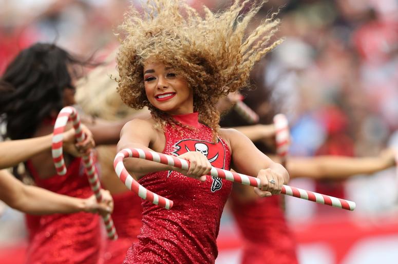 Dec 9, 2018; Tampa, FL, USA; Tampa Bay Buccaneers cheerleaders perform during the game against the New Orleans Saints at Raymond James Stadium. Mandatory Credit: Kevin Jairaj-USA TODAY Sports Dec 9, 2018; Tampa, FL, USA; Tampa Bay Buccaneers cheerleaders perform during the game against the New Orleans Saints at Raymond James Stadium. Mandatory Credit: Kevin Jairaj-USA TODAY Sports