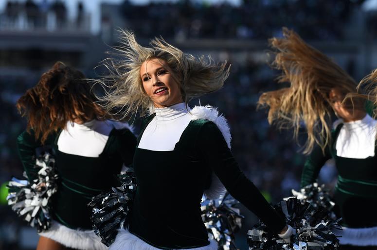 Philadelphia Eagles cheerleaders perform during the game against the Houston Texans at Lincoln Financial Field. Philadelphia Eagles cheerleaders perform during the game against the Houston Texans at Lincoln Financial Field.