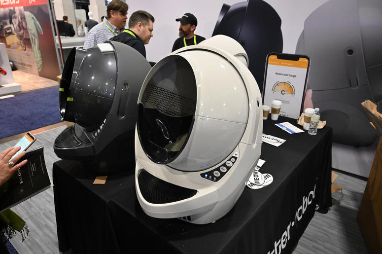 Jan 9, 2019; Las Vegas, NV; The Litter Robot 3 on display during the Consumer Electronics Show 2019 at the Sands Expo Convention Center. The Liter Robot is a connected, self-cleaning liter box. Jan 9, 2019; Las Vegas, NV; The Litter Robot 3 on display during the Consumer Electronics Show 2019 at the Sands Expo Convention Center. The Liter Robot is a connected, self-cleaning liter box.