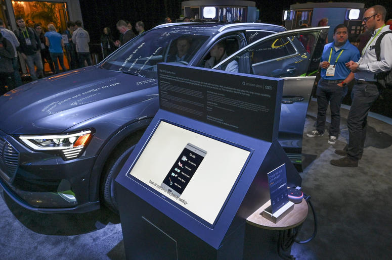 Jan 9, 2019; Las Vegas, NV; Amazon had an extensive display of Alexa enabled products, including and Audi e-tron, at the Consumer Electronics Show in the Sands Expo Convention Center. Jan 9, 2019; Las Vegas, NV; Amazon had an extensive display of Alexa enabled products, including and Audi e-tron, at the Consumer Electronics Show in the Sands Expo Convention Center.