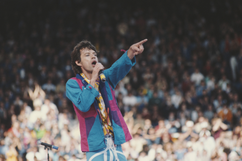 The Rolling Stones 1982 Singer Mick Jagger performs with rock band The Rolling Stones 1982.