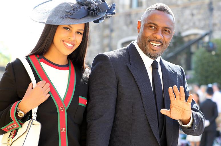 Idris Elba and Sabrina Dhowre arrives at St George's Chapel at Windsor Castle for the wedding of Meghan Markle and Prince Harry. Idris Elba and Sabrina Dhowre arrives at St George's Chapel at Windsor Castle for the wedding of Meghan Markle and Prince Harry.